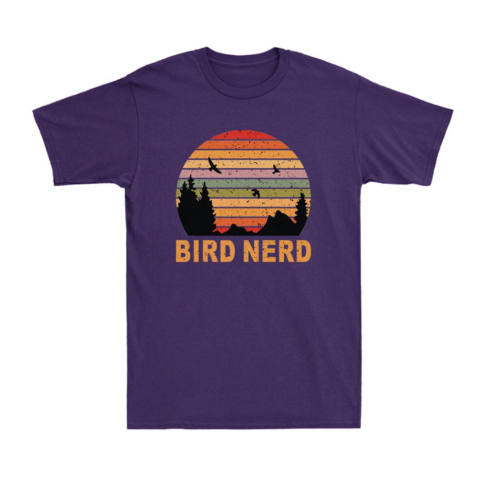 Retro Birding Bird Watching Nerd Bird Watcher Sunset Vintage Unisexs TShirt