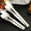 Stainless Steel Food Tongs Kitchen Access Utensils Buffet Cooking Tools Anti Heat Pastry Bread Clip Clamp Bbq Salad Tong Tools