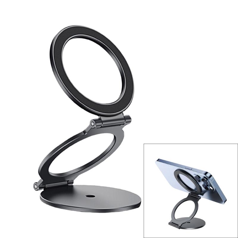 Car Phone Holder Desktop Car Dashboard Double Sided Magnetic Foldable Stand Cellphone Holder Stand with 1/4in Screw Hole