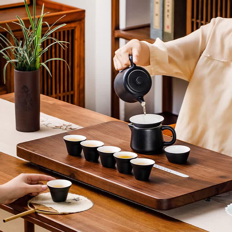 Mingzhan Black Pottery Kung Fu Tea Set