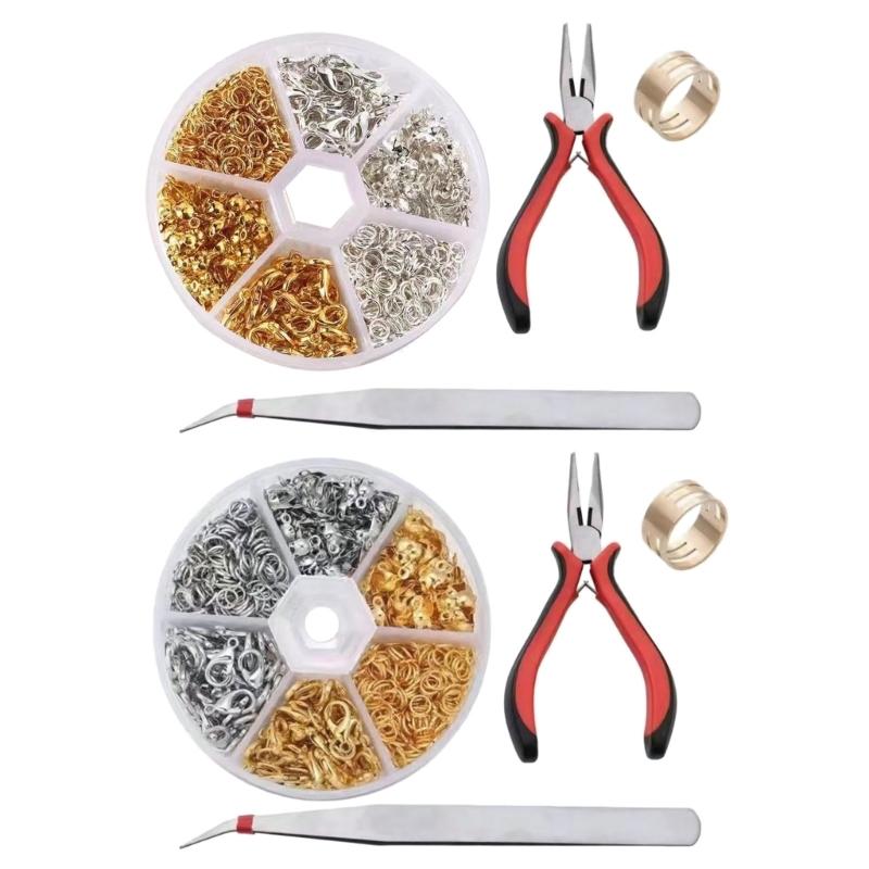 Jewelry Making Set with Pliers Complete Craft Kit for Bracelets and Necklaces Metal Jewellery Accessories for DIY Lover