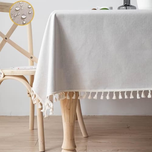 Stylish, Waterproof, Water-repellent Tablecloth, Table Mat, Cotton-linen Imitation, Oil-repellent, Large, Rectangular, Square, Linen Tablecloth, Dinin