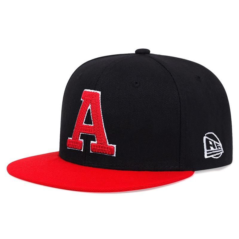 A Letter Embroidered Baseball Cap Unisex Spring and Summer Street Style Cotton Hip-hop Hat Fashionable Street Visor Peaked Cap