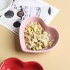 Nordic Heart Ceramic Dish Home Candy Fruit Plate Couple Heart Jewelry Plate Restaurant Seasoning Dish Tableware Kitchen Utensils