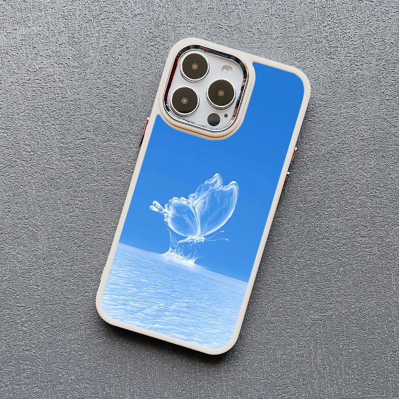 Modrý motýl Oceánské vlny Pouzdro na telefon Pro iPhone 14 13 12 11 Pro Max 16 15 Pro Max Plus 7 8 Plus SE 2020 XR XS X Silikonový kryt