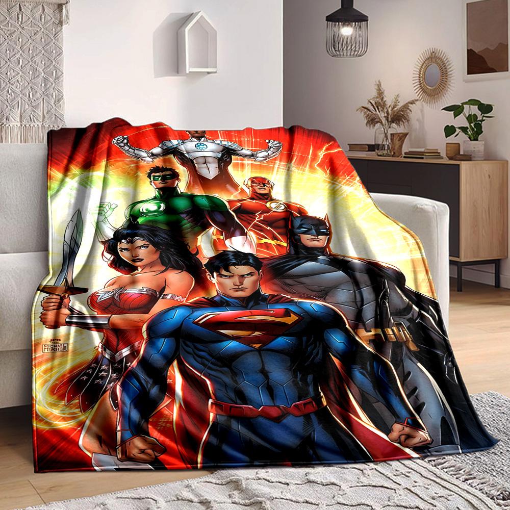 1 Stück Superman Flanell Überwurfdecke Weich, Warm & Gemütlich für Sofa, Bett, Büro und Reisen Vielseitig für Alle Jahreszeiten Geschenk, Weihnachtsgeschenk