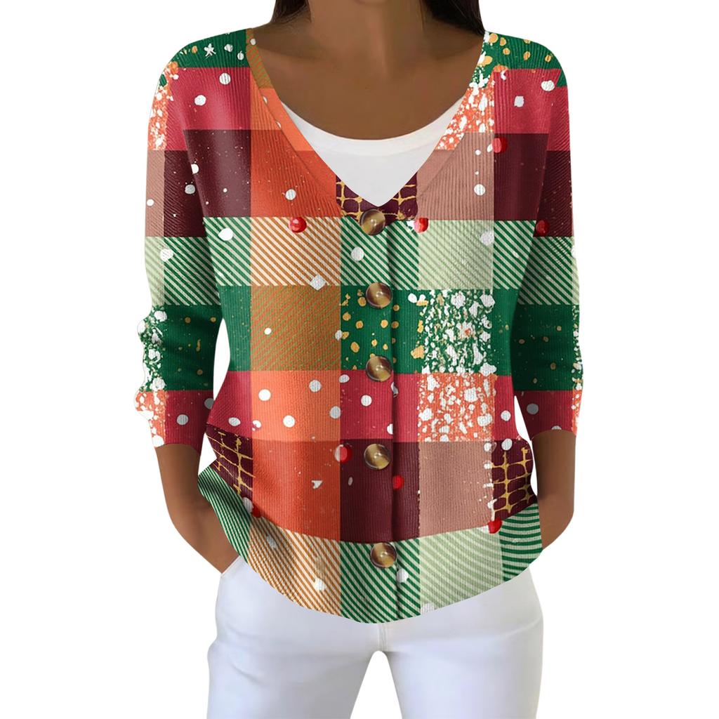 Women's Fashion Long Sleeve  Print Jacket Cardigan