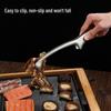 Retro Korean Style 304 Stainless Steel BBQ Grill Tongs with Round and Sharp Heads for Self-Service Restaurants