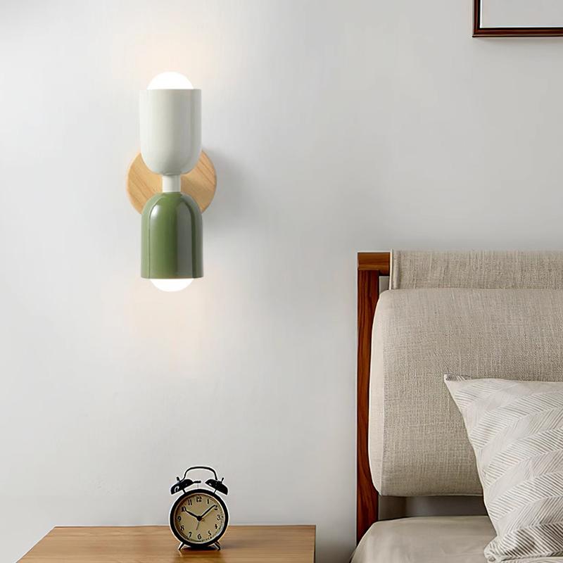 Nordic Wooden Wall Lamp Minimalist Cream Zipper Decorative Lighting For Bedroom Bedside Living Room Hallway Indoors Illumination