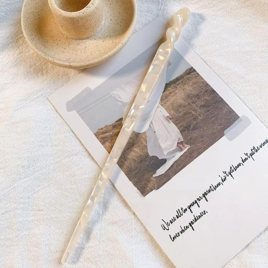 Čínský styl květinový tisk vlasové tyčinky vintage acetátové pryskyřice dámské sponky do vlasů klip pin pokrývky hlavy svatební šperky doplňky