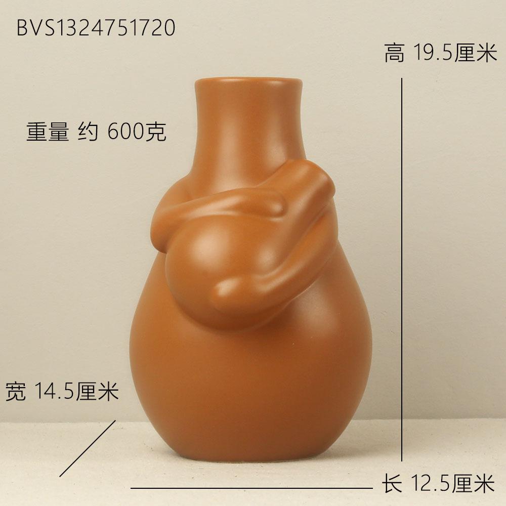 Creative Ceramic Decorative Vases Human Body Shape for Hydroponic Home Decor