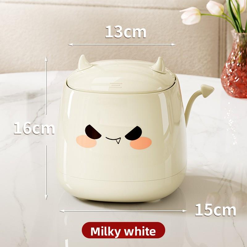 

Desktop Trash Can, Storage Bucket, Press-type Pop-up Lid, Miscellaneous Bucket, Double Inner Bucket, Garbage Bag Not Exposed слоновая кость