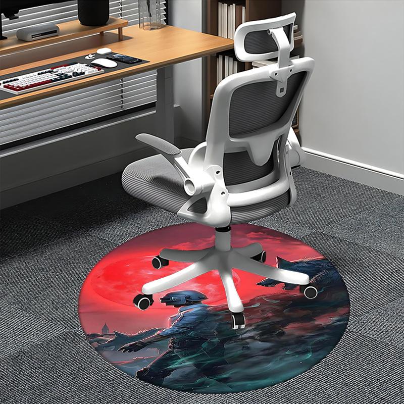 

PUBG Mobile Chair mat Round Rug-Office carpet, Machine Washable, Non-slip, Suitable for Living Rooms, Bedrooms, Entryways, and Holiday-theme 80cm by 80cm