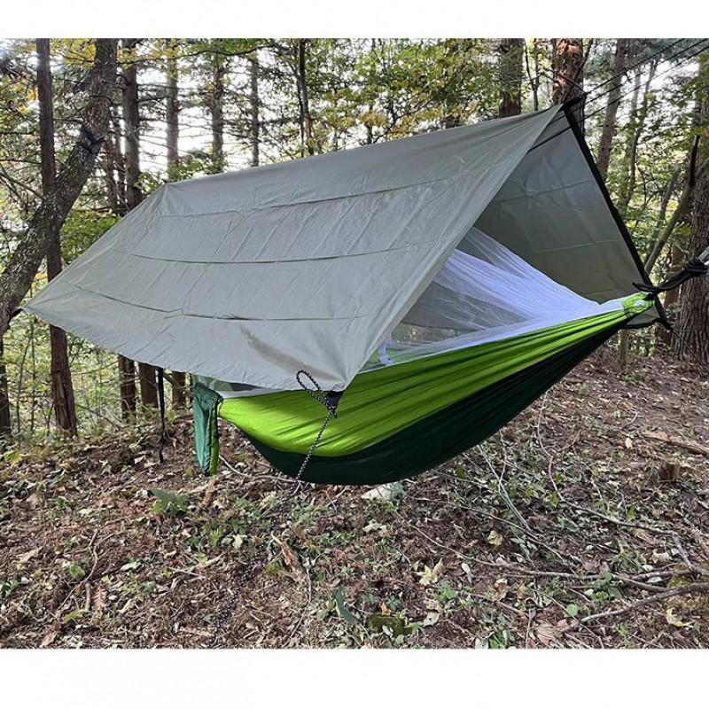 Portable Camping Hammock With Mosquito Net Rainproof Sun Shade Canopy Outdoor Hiking Backpacking Travel