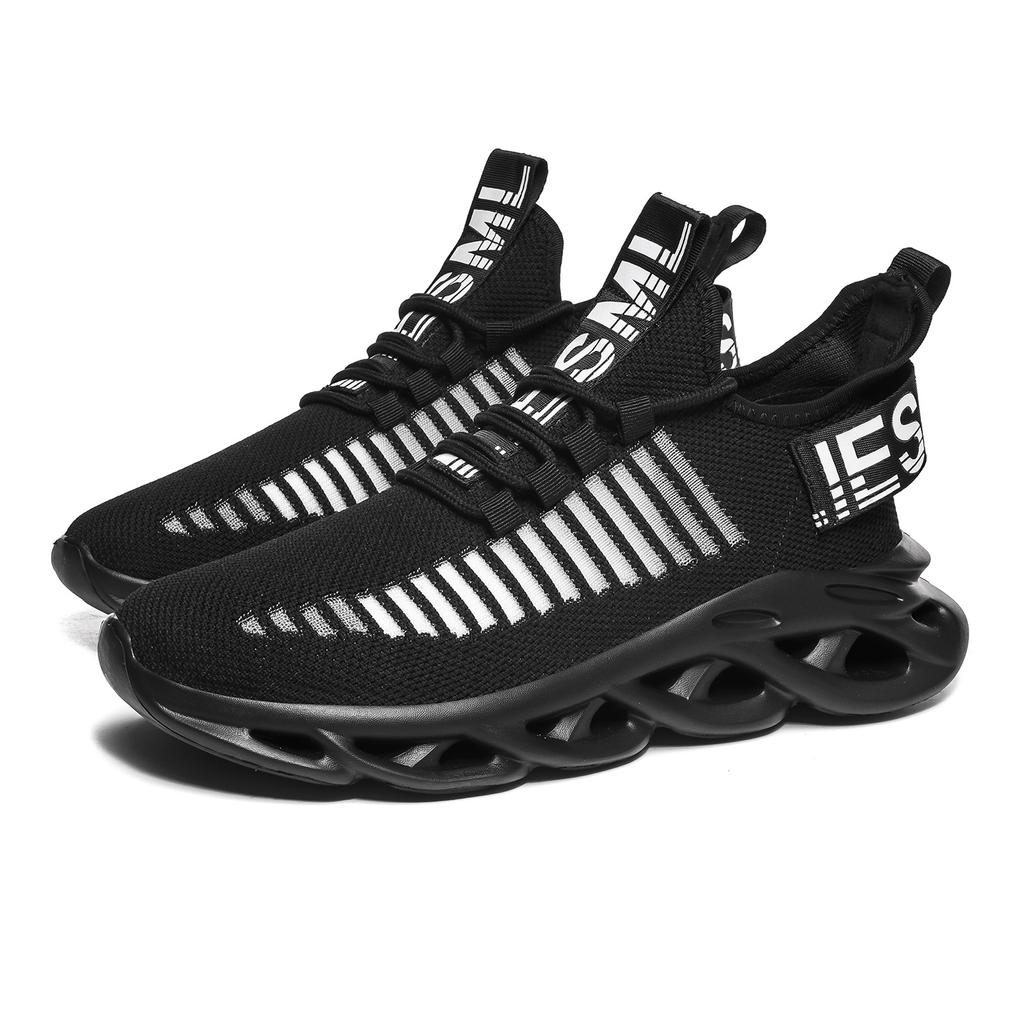 Large size men's shoes fly-woven mesh shoes men's casual sports shoes trendy shoes breathable dad shoes running shoes