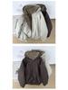 Unisex Reversible Hooded Cotton Jacket with Thick Velvet for Winter