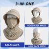 Summer Anti-UV Sunscreen Hat with Mask Shawl Breathable Ice Silk Pullover Cap Head Wrap Unisex Beach Cap for Outdoor Sports