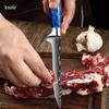 Kitchen Knife Set Chef's Knife Santoku Knife Cutting Butcher Knife Damascus Pattern Blue Resin Handle Utility Knife Paring Knives