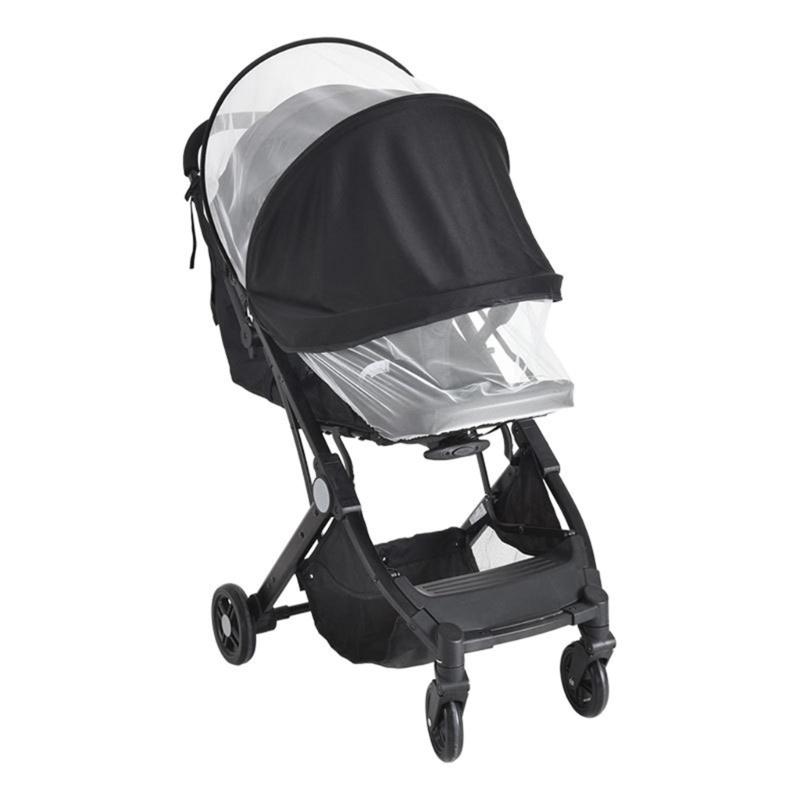 

Universal Baby Fly Netting 2 in 1 Sunshade for Strollers Feature Two Way Zipper Closure and Easy Setsup белый/чёрный