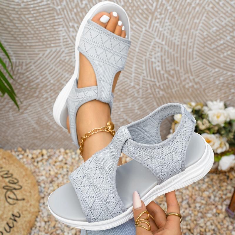 Summer new women's casual and comfortable fish mouth flying woven sandals
