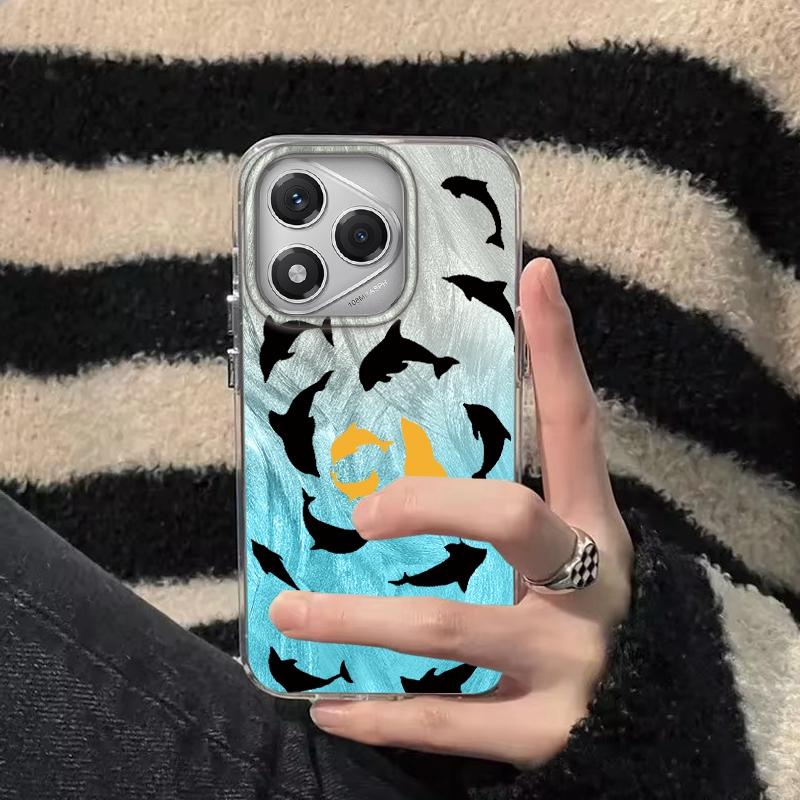 Cute Cartoon Cat Dolphin Girls Case For Honor 400 Pro X9c Magic7 Magic6 200 Lite Smart X9a X8a X8b X8c X7c X6c X8 Fundas Cover