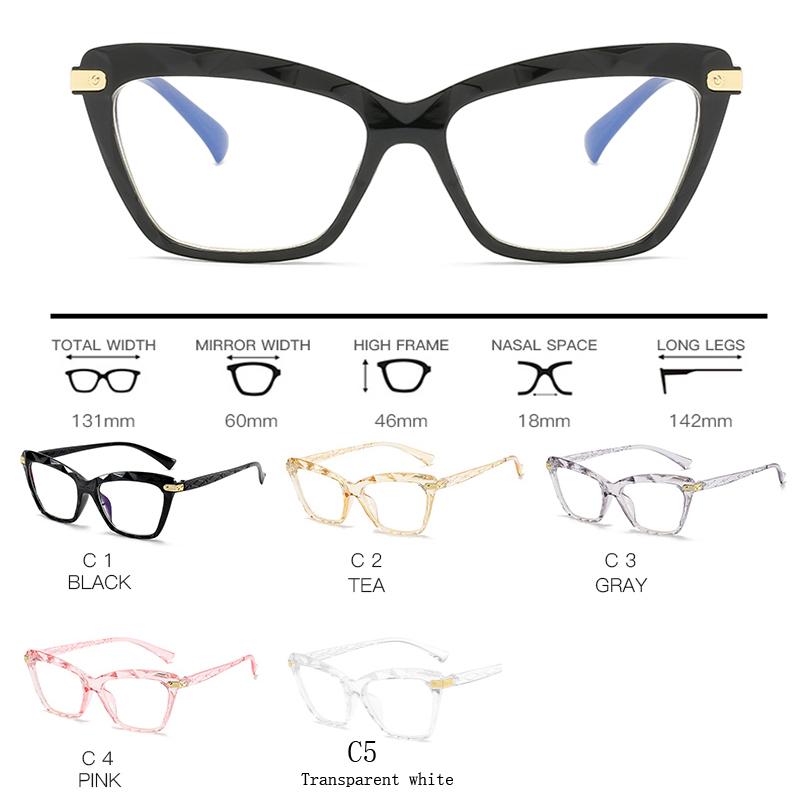 Vintage Cat Eye Glasses Women Clear Optical Frame Fashion Eyewear for Men and Women Stylish Retro EyeGlasses