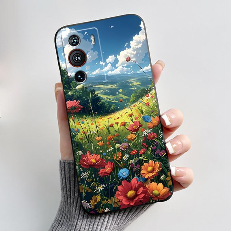 Casing For ZTE Nubia Z40 Pro Case Aesthetic Luxury Cute Cool Boys Girls Cover Black Matte Soft TPU Silicon Shockproof Phone Case