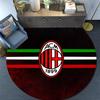 Associazione Calcio Milan2 Round Area Rug,Carpet Rug for Living Room Bedroom Sofa Playroom Decor,Non-slip Floor Mat