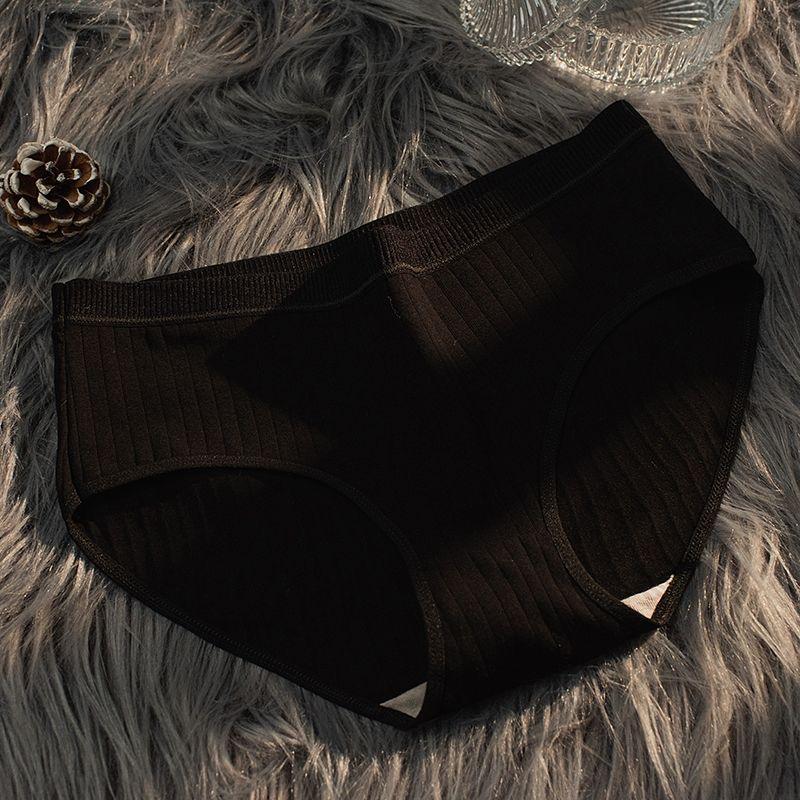 

Женские трусики, хлопковые дышащие удобные трусы XL чёрный