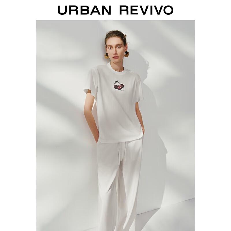 UR 2025 Cherry Print Cotton Loose T-Shirt S