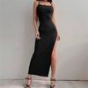 2024 Summer Women's Sexy Spaghetti Strap Backless Bodycon Sheath Dress