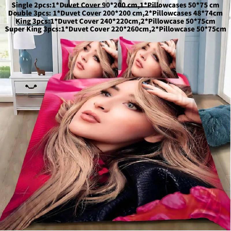 Duvet Carpenter Sabrina Cover Pillowcase Bedding Set Boy Girl Bedroom Decoration