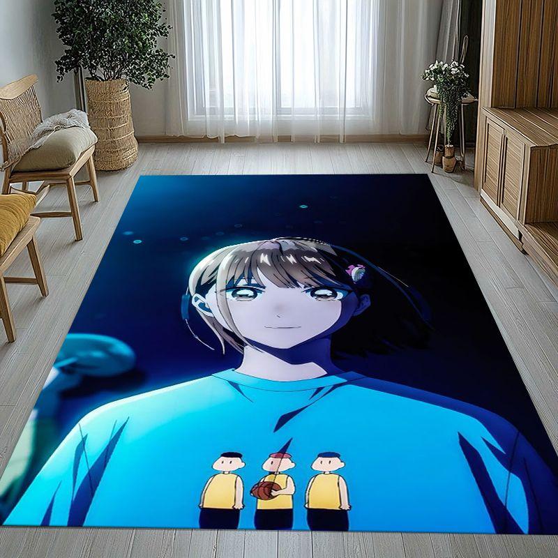 Anime Blue Box Ao No Hako Love Hina Cartoon Wohnzimmer Rutschfeste Teppichfläche Weicher Teppich für Schlafzimmer Kinder Sofa, Heimdekoration Fußmatte