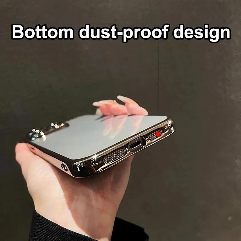 Fashion Camera Lens Protection Cases For iPhone 15 14 13 12 11 Pro Max 8Plus X XS 7 Plating Clear Soft Silicone Shockproof Cover