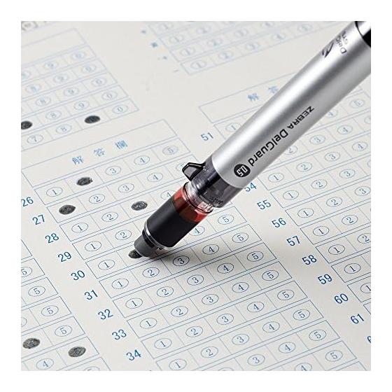 Zebra DelGuard Type-ER Mechanical Pencil, 0.5mm, Blue (P-MA88-BL) with DelEraser and Rubber Grip