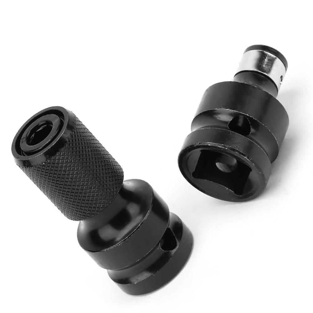 2pcs Telescopic Design Impact Wrench Adapter 1/2 to 1/4 Inch Hex Socket Adaptor For Electric Wrench