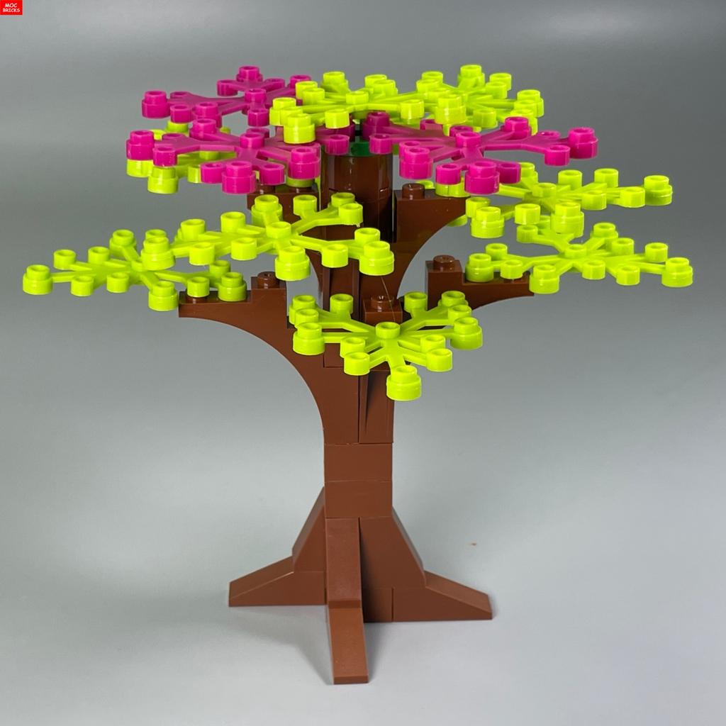 MOC Bricks Mountain Flower animal spider Stem Tree DIY Rock Educational Building Blocks Toy Kids toys for children gift