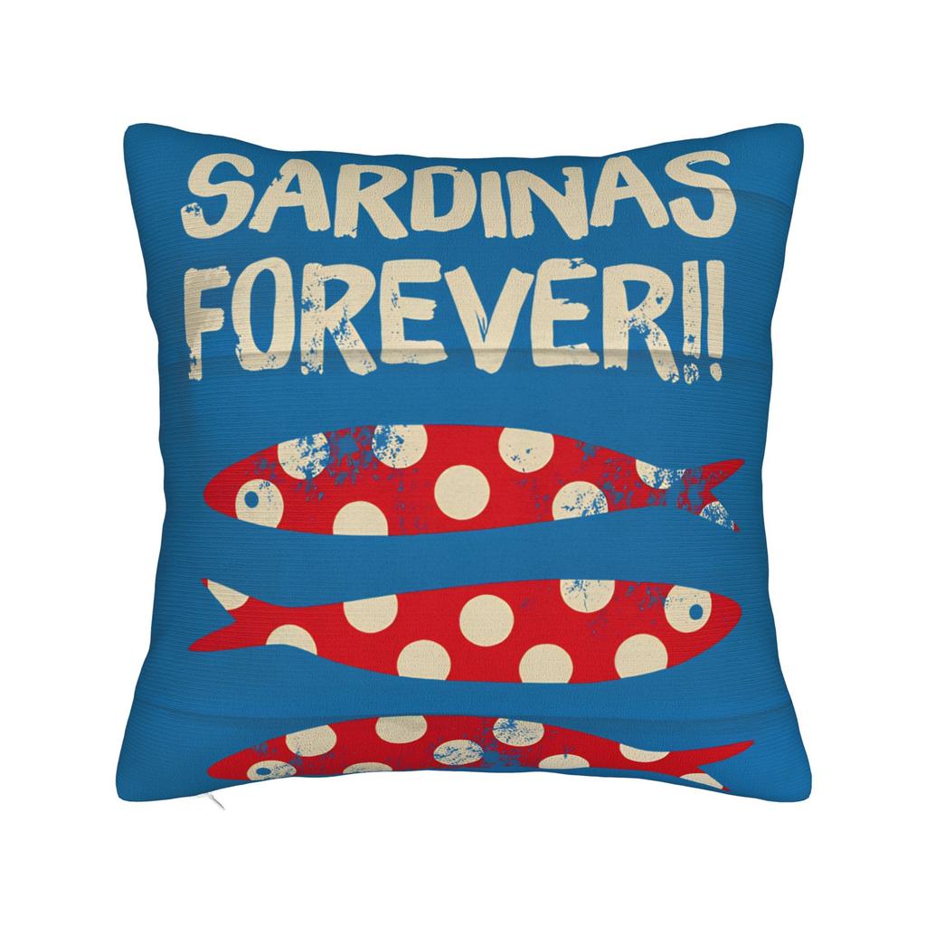 Cuadros Decorations Sardines Nordic Pillow Case Soft Pillow Cover For Living Room Sofa Kawaii Pillowcases