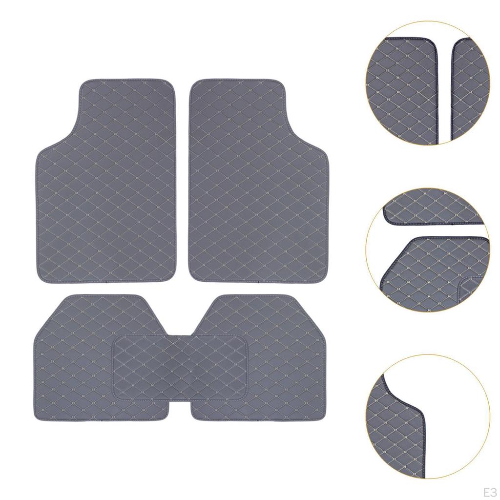 5 Pack Auto Floor Mats for Vehicles Front And Rear Easy Setup Truck Accessories