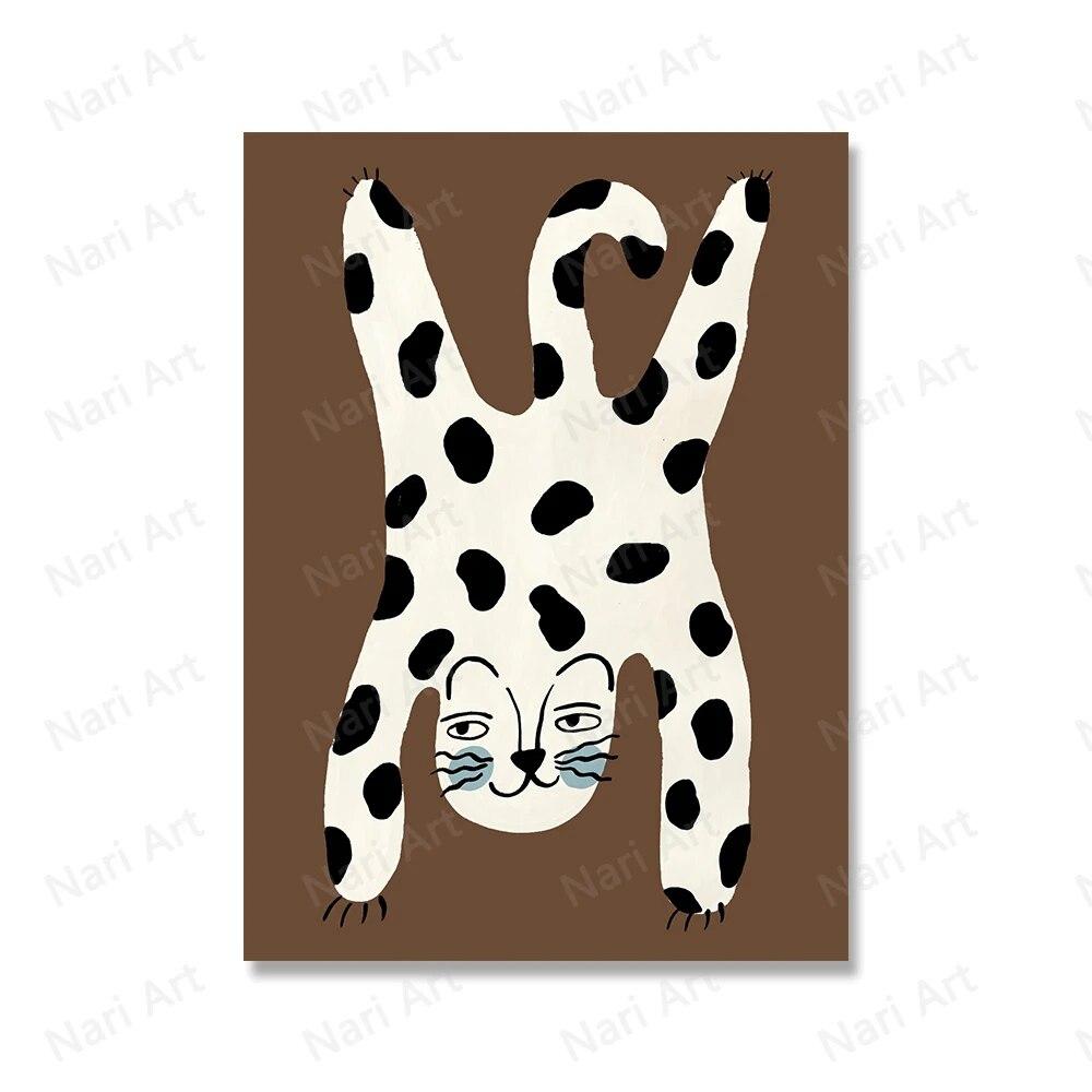 

Мультфильм мышь гепард панда птица настенная живопись на холсте плакаты на скандинавскую тему и принты цветы цитаты картинки для декора детской комнаты без рамки 21*30cm