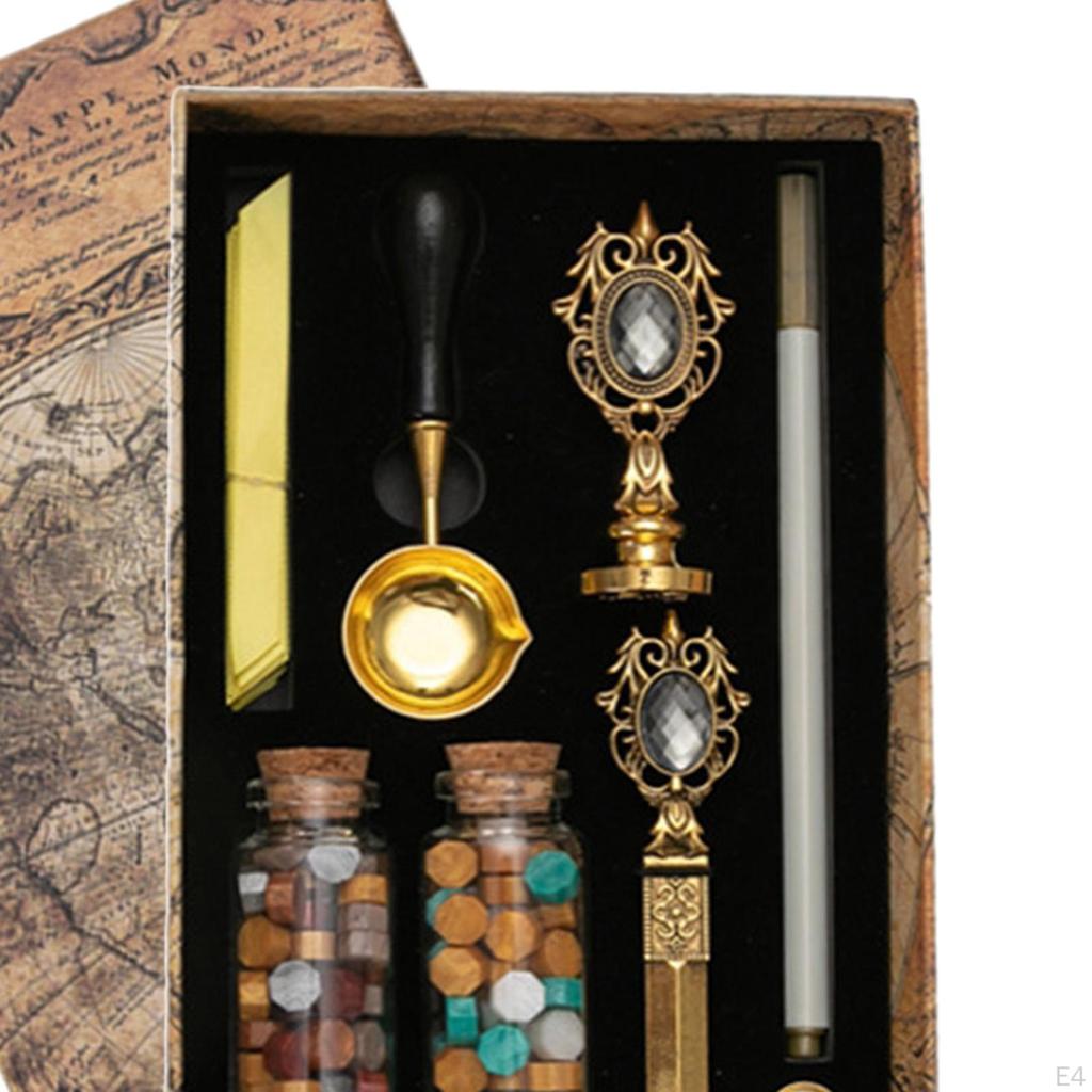 Classic Wax Seal Stamp Kit for Elegant Gift Wrapping and Crafts
