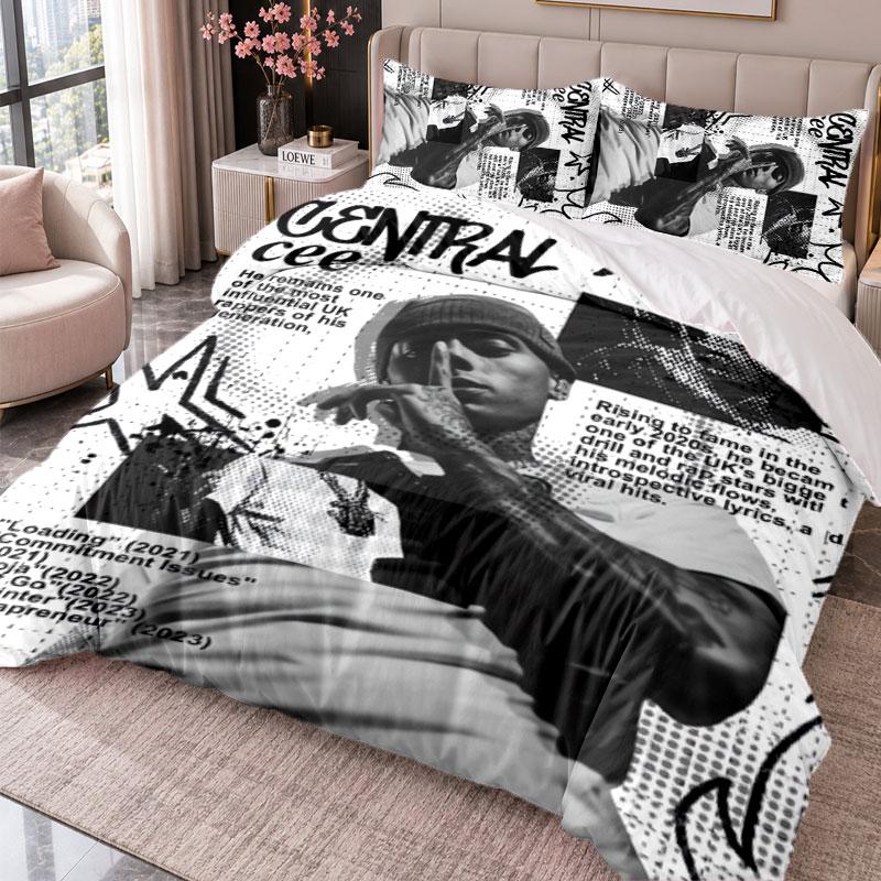 Central Cee 3Pcs Bedding Set Duvet Cover With Two Pillowcases For Bedroom Home Decoration