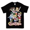 Streetwear Sailor Moon Anime Graphic T Shirts Mens Clothing Y2k Loose Casual Womens Short Sleeved Tee Tops Summer 2025 Unisex