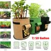 Durable And Reusable 5/7/10 Gallon Vegetable Grow Bags With Convenient Carry Handles