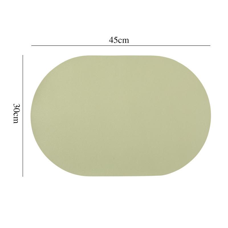 Pu Leather Placemat Waterproof And Oil-Proof Table Mats Western Restaurant Heat-Insulating Mats A2