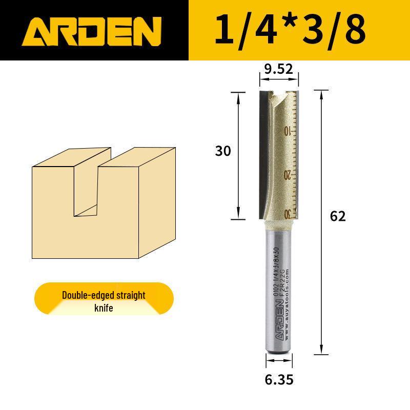 Yaden Blade Metric Fixed Blade Milling Cutter Trimmer - Small Router Slotting Cutter 1/4" for Woodworking & Stock Removal
