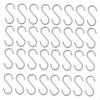 50Pcs S Shaped Hook Hanger Storage Rack Multifunction Sausage Bacon for Wardrobe Kitchen