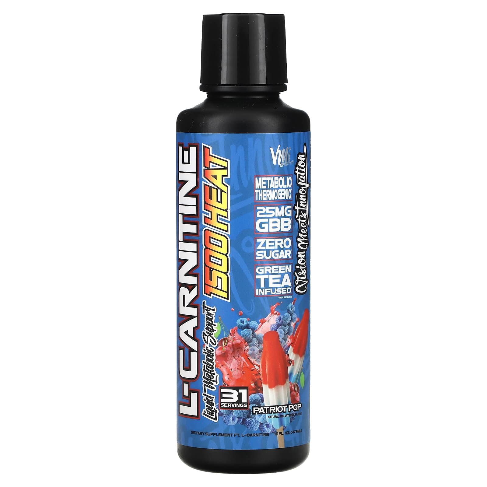 

L-Carnitine 1500 Hits, Patriot Pop, 473Ml (16Fl Oz)