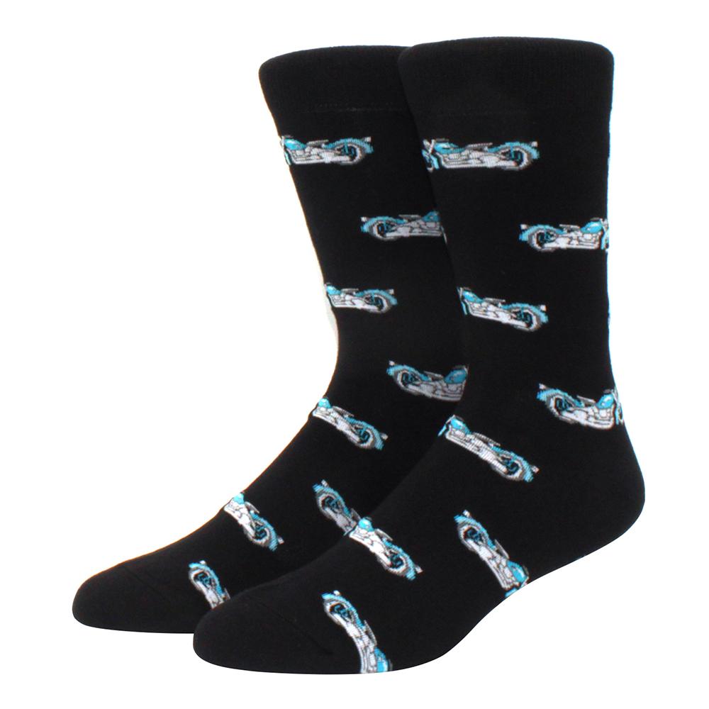 brand new men's socks colorful combed cotton crew socks Jacquard striped knee high socks for Funny men business casual dress