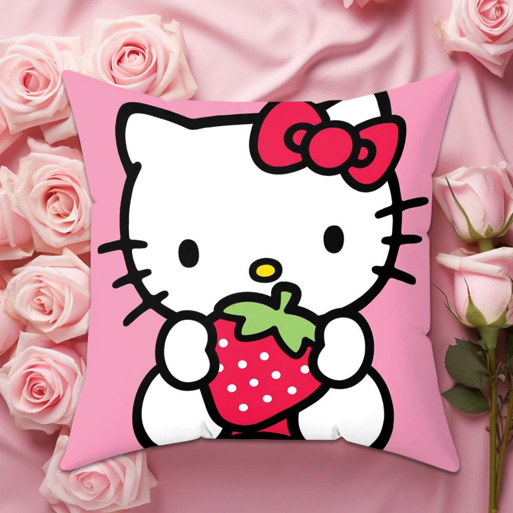 Sanrio Decorative Pillowcase Decor 40X40 Hello Kitty Bedroom Bed Cushion Cover 45X45Cm Home Decoration Accessories Couch Pillows
